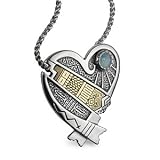 Mixed Metal and Opal Heart Pin/Pendant
