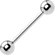 12 Gauge STEEL BARBELL Tongue Ring 3/4" 6mm
