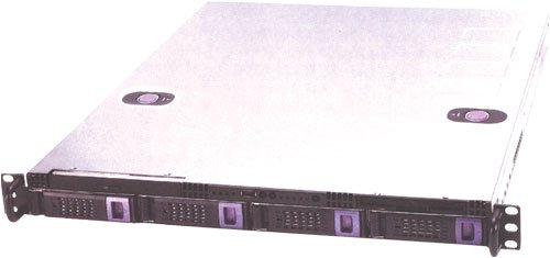 CybertronPC Magnum Series XV1084 1U Rackmount NAS server,two Intel Xeon Quad Core processors running at 1.6GHz, 2GB of ECC Registered and Fully Buffered DDR2 PC4200 (533MHz) memory, four 147GB SAS 15K RPM hard drives, an 8 port SAS RAID Controller Card, RAID 5, a slim CD-RW/DVD optical dive, and a floppy disk drive, 1U case and a 1 year warranty on parts and labor.