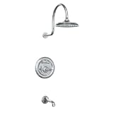 Buy Jado 845400.100 Savina Pressure Balance Tub and Shower Set with Cross Handle,... by JADO