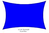 12' X 18' Royal Blue Color Premium Quality Heavy Duty Sun Shade Sail Made in USA