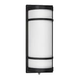 American Fluorescent BRW218RBEC Brio Outdoor Sconce, Half Cylinder with Twin Metal Bands, Oil Rubbed Bronze 36W