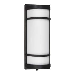 American Fluorescent BRW218RBEC Brio Outdoor Sconce, Half Cylinder with Twin Metal Bands,... by American Fluorescent