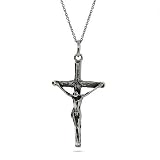 Eve's Addiction Sterling Silver Crucifix Pendant