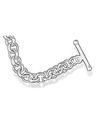 Sterling Silver 18 Inch Large Rolo with Toggle Necklace