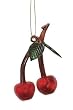 Club Pack of 12 Keepsakes Glass Cherry Christmas Ornaments