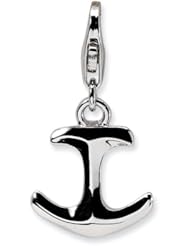 Sterling Silver 3-D Polished Anchor w/Lobster Claw Clasp Clasp Charm