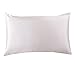 OROSE 19mm Luxury 100% Pure Mulberry Silk Pillowcase with Cotton Underside, good for hair, sleep and facial beauty, prevent wrinkle and allergy, with hidden zipper, gift wrap (Queen, Ivory)