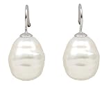 Joia de Majorca 14x16mm White Baroque Pearl Earrings in Sterling Silver