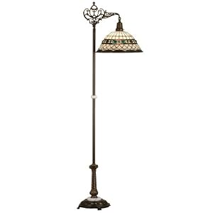 70 Inch H Tiffany Roman Bridge Arm Floor Lamp Floor Lamps by Meyda
