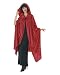 Hooded Crushed Red Velvet Cape Adult Costume