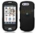 Samsung Highlight T749 Black Rubber Feel Hard Case Cover w/Belt Clip