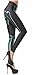 Amour - Women Rock X-ray Skeleton Bone Skull Leggings Tights Black (Regular Size, Green X-ray Skeleton)