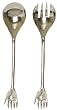 Decorative Salad Server Set With Stainless Steel Hands Handles