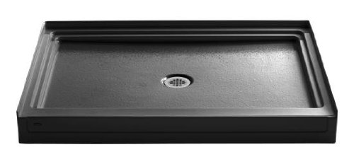Kohler K-1974-7 Tresham 48-Inch by 36-Inch Shower Receptor with Center Drain, Black