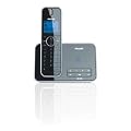 Philips ID5551B/05 Digital Cordless Phone with Answering Machine - Single Handset - Black