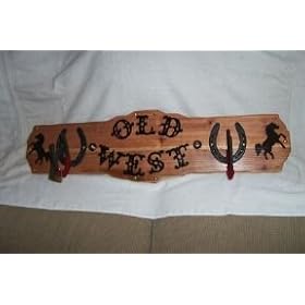 Gun Rack Cowboy Western Horseshoe with Lock by 