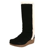 Mia Women's Snowflake Tall Shaft Sherling Flat Boot