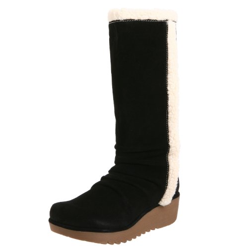 Mia Women's Snowflake Tall Shaft Sherling Flat Boot