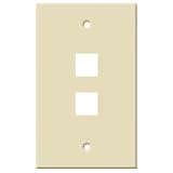 OnQ AnyPort - Wall plate - ivory - 2 ports