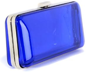 VERITA Stylish Candy Color Popular Transparent Chain Shoulder Handbag Clutch Blue