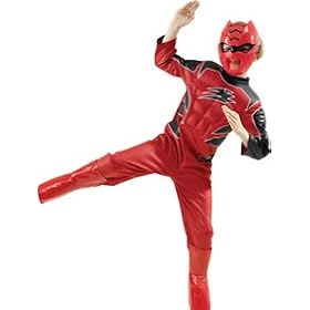 Power Rangers Deluxe Muscle Chest Character Costume 5-7 Years (Medium) Red Ranger
