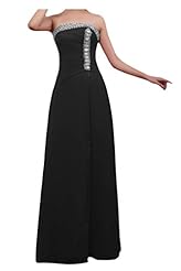 Strapless Chiffon Slit Evening Dress/Party Dress 