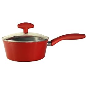 CASSEROLE CERAMIQUE 20CM TOUS FEUX ET SON COUVERCLE - ROUGE - ECOSIL
