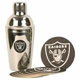 Oakland Raiders Drink Shaker and Coasters (8)