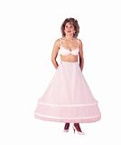 New 2 Bone Bridal Taffeta Hoop Skirt Bridal Petticoat Wedding Gown Slip (105DS)