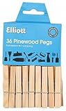from Elliott Pack of 36 Pine Wood Clothes Pegs