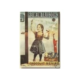 Plaque m�tal d�corative - Publicit� Chocolat MENIER France - 40x30cm Style Emaill�