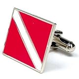 Scuba Diver Themed Executive Cufflinks w/Jewelry Box