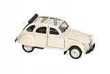 Citroen 2CV, beige, open roof, die-cast metal vehicle, 12180