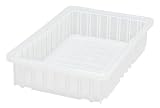 Quantum Storage Systems DG92035CL Dividable Grid Container 16-1/2-Inch Long by 10-7/8-Inch Wide by 3-1/2-Inch High, Clear, 12-Pack