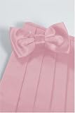 Bowtie and Cummerbund Set - Luxury Satin Pink