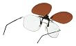 Cocoons Aviator Clip-on Sunglasses Ambre LF701A Polaris�
