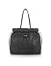 Prada Black Signature Jacquard Nylon Drawstring Tote Bag