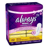 Always Maxi Pads, Lightly Scented - Regular - 22 ct