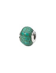 Sterling Silver Blue Magnesite Stone Charm
