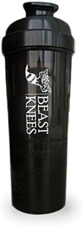 Knee Support Brace by Beast Knees-1 Pair- 7mm Neoprene Compression Sleeve Free Gym Bag &amp; Shaker Bottle - Fits Men &amp; Women- For Weight Lifting, Basketball, Wrestling, Crossfit and Squats M, Black