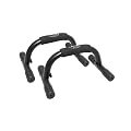 Body Coach Push-Up Bar (1 Pair) - 12 x 30 x 6 cm, Silver/Black