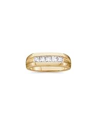 14K Yellow Gold - 7/8 ct Tw Gents Diamond Ring