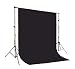 CowboyStudio 5' X 10' Black Muslin Backdrop with One Section Cross Bar Background Sup...