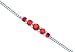 Wrist Hugging 5.00 carats total weight Round Cut Garnet Bracelet in Sterling Silver