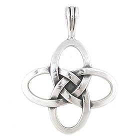Celtic Love Knot Pendant in Sterling Silver, #8198
