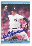 Scott Kamieniecki, New York Yankees, 1992 Donruss Autographed Card