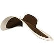 San Diego UV Sun Beach Hat Floppy XL 10" Brim Brown with White