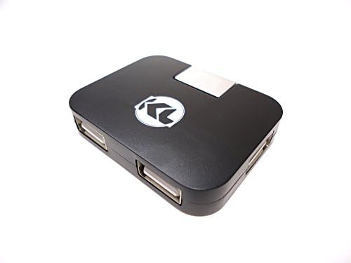 Kimlen Rotatable 4x USB 2.0 | Portable USB HUB (Black)