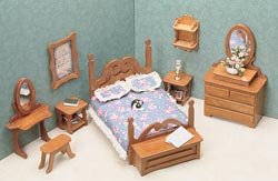 Greenleaf Dollhouse Furniture Kit Bedroom 72G-01; 2 Items/Order